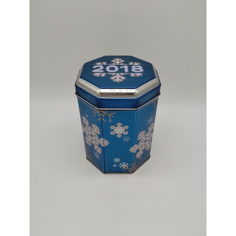 2018 Aldi Snowflake Winter Christmas Tin Musical Winter Wonderland 5.5"